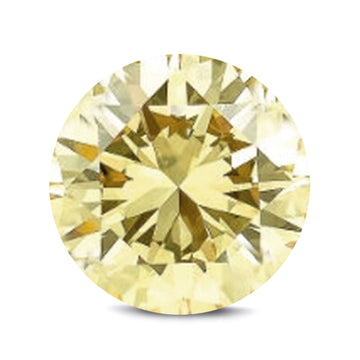 (Pack of 5) Round Simulated Yellow CZ